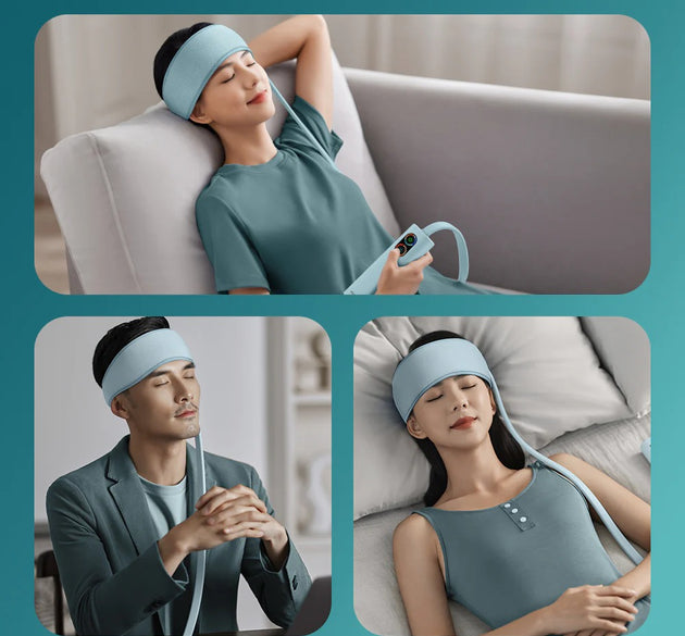 360 Degree Relaxation Electric Head Massager With Air Compression Kneading Heat Therapy Type C Port Rechargeable