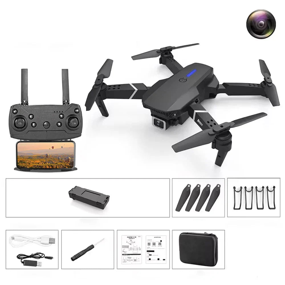 Foldable Dual Camera Drone with HD WiFi Camera, Obstacle Avoidance & Altitude Hold