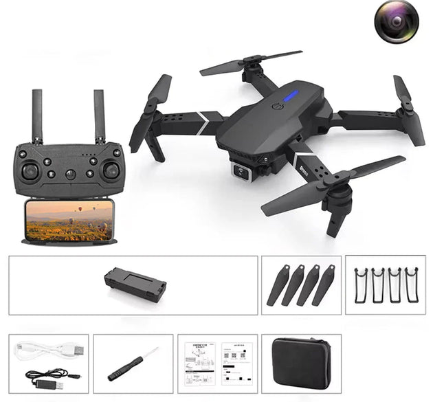 Foldable Dual Camera Drone with HD WiFi Camera, Obstacle Avoidance & Altitude Hold