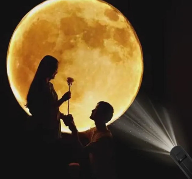 USB Moon & Earth Projector Light with 6 lens & Flexible Gooseneck & Interchangeable Film Slides